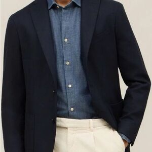 Boglioli Herringbone Navy K Jacket Men's Blazer